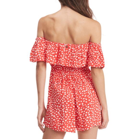 NEW ROXY Hibiscus Wild Dot Juniors' Another Day Printed Romper Size S - Picture 2 of 10